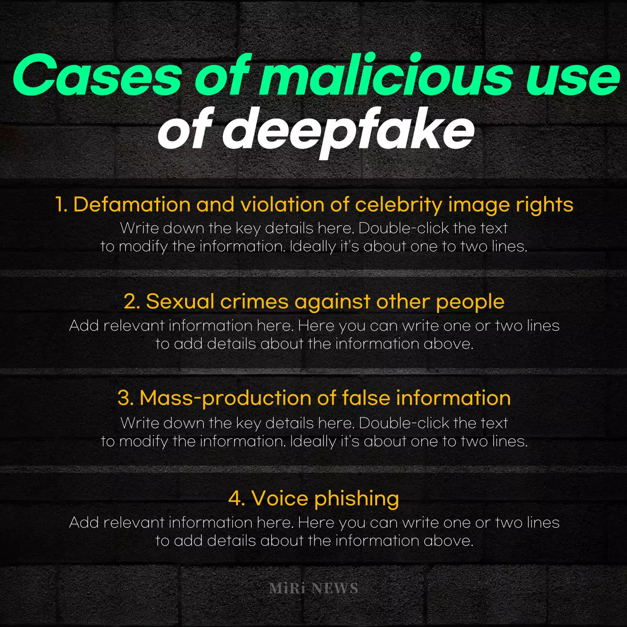 Deep Fake Crime in Black and White CardNews