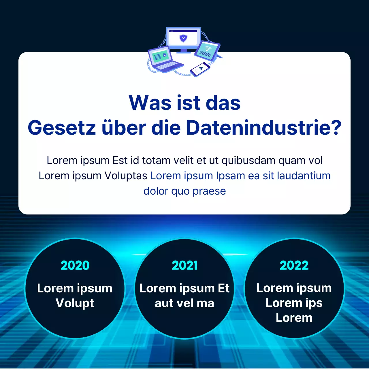 Leitfaden zum Data Industry Act in blauem Farbverlauf