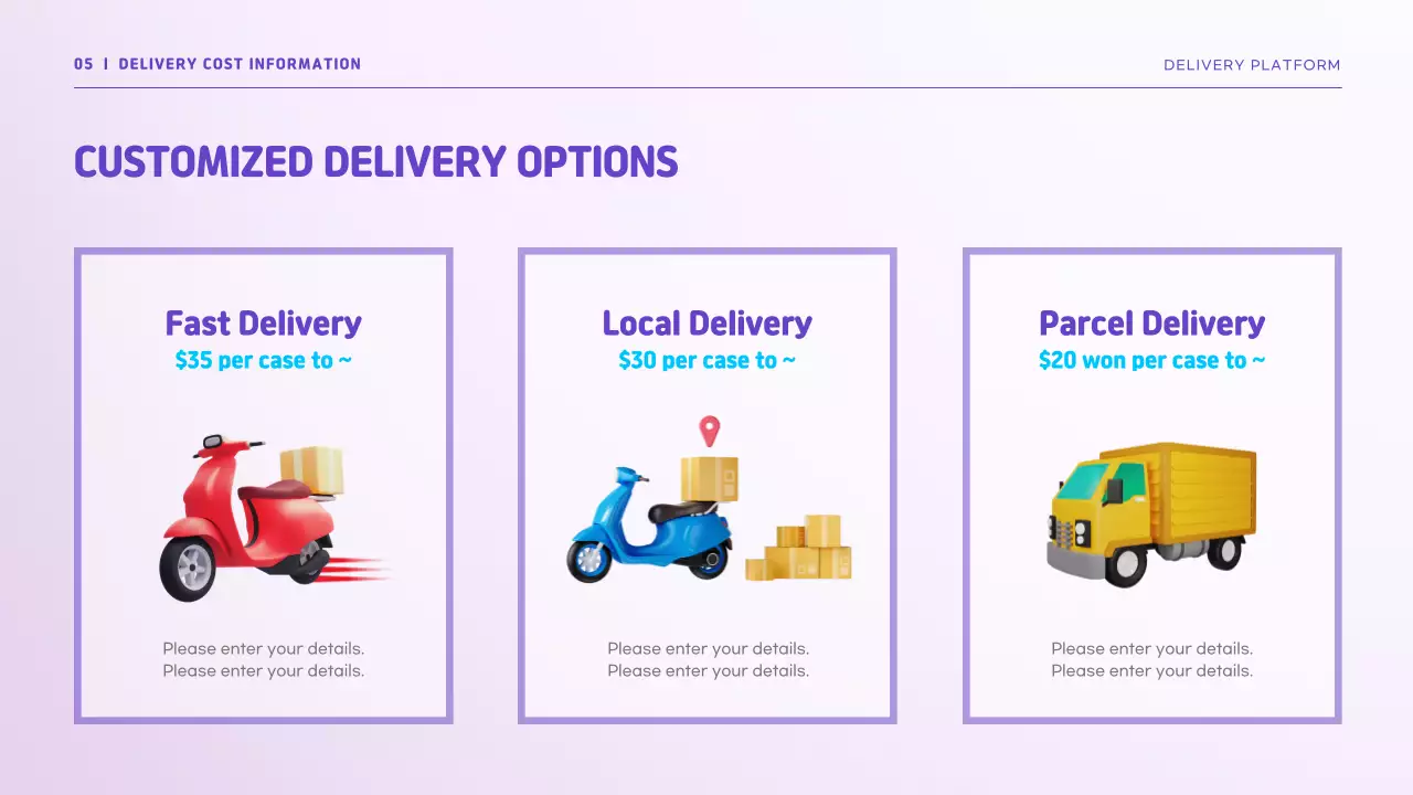 Blue Modern Delivery Promotion Presentation