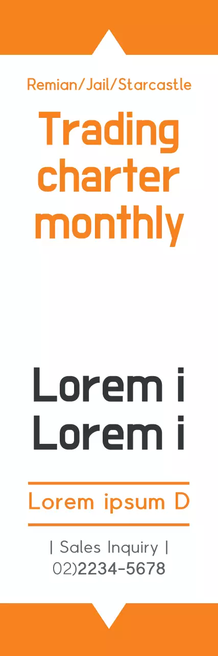 Banner de promoção de negociação moderna laranja