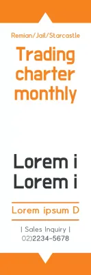 Banner de promoção de negociação moderna laranja