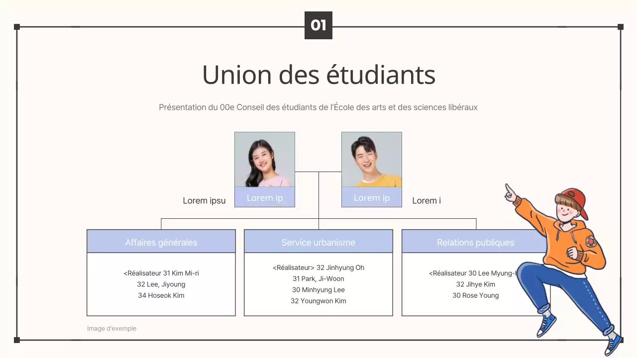 Annonce de la plénière de fin de mandat dans un style simple de beige et de bleu clair
