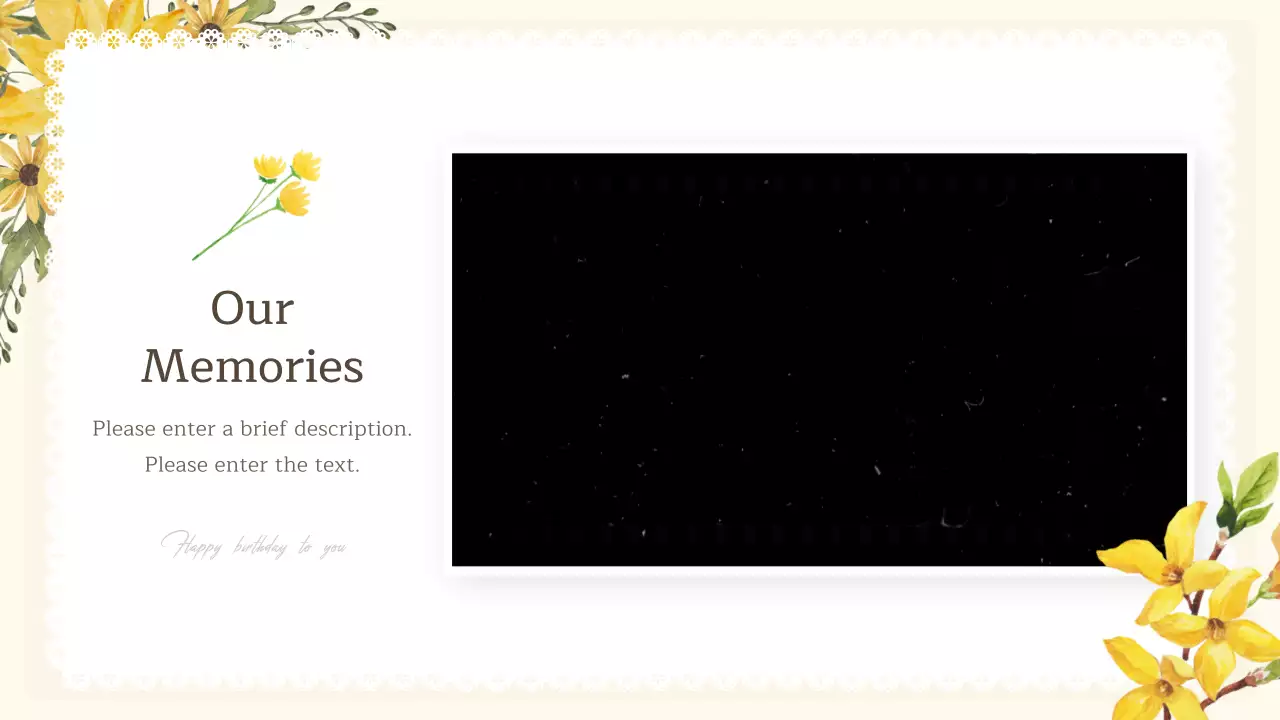 베이지색 우아한 생일 초대장 프레젠테이션