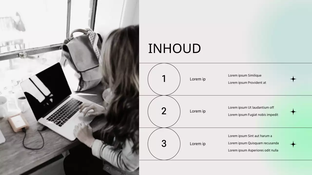 Media-afdeling en public relations PPT met verloopachtergrond