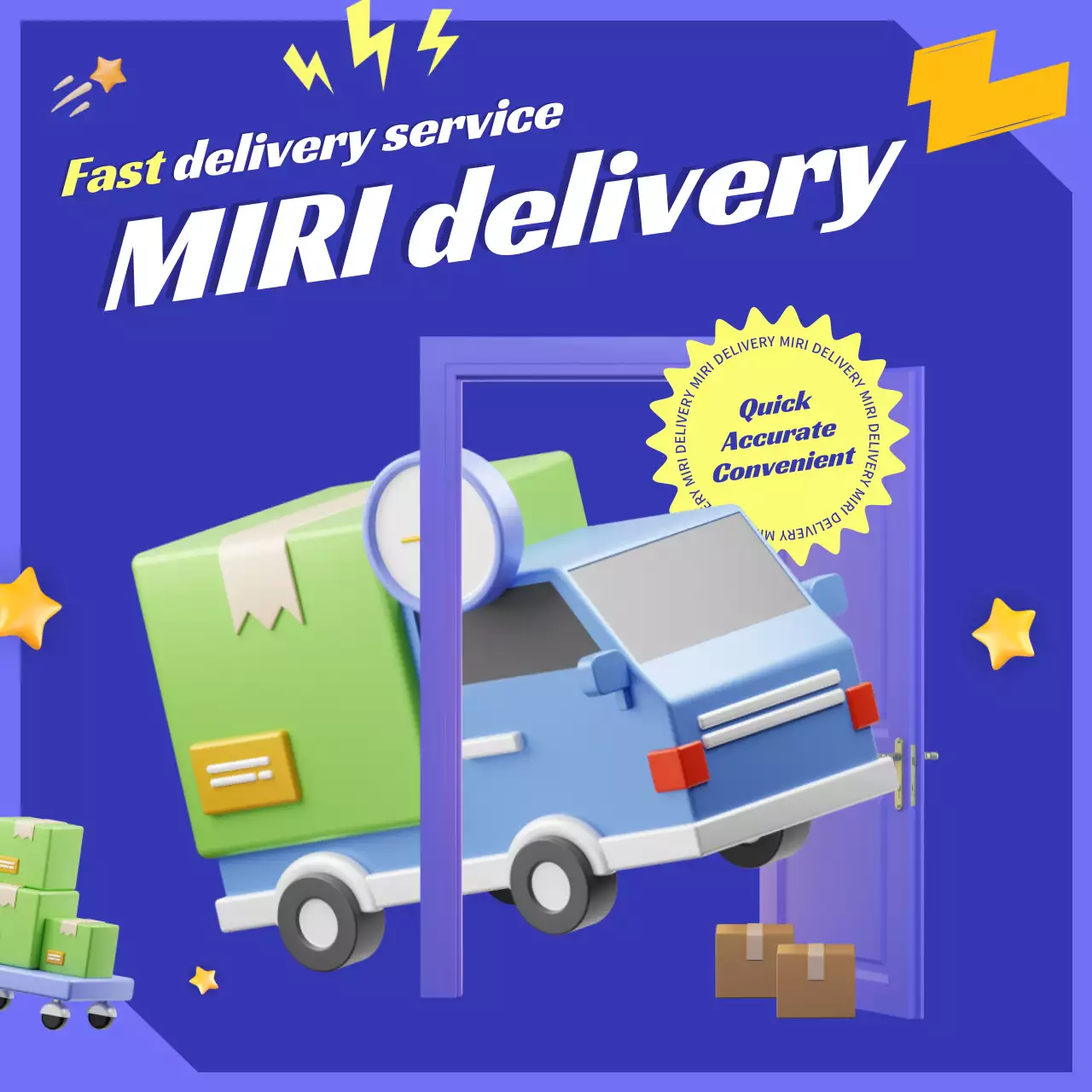 보라 배달 톡톡튀는 딜리버리 서비스 홍보물