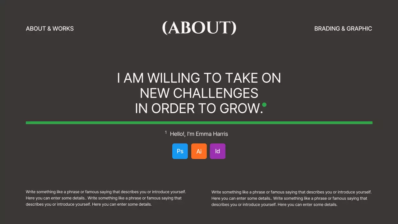 Gray and khaki lines and shapes concept design portfolio