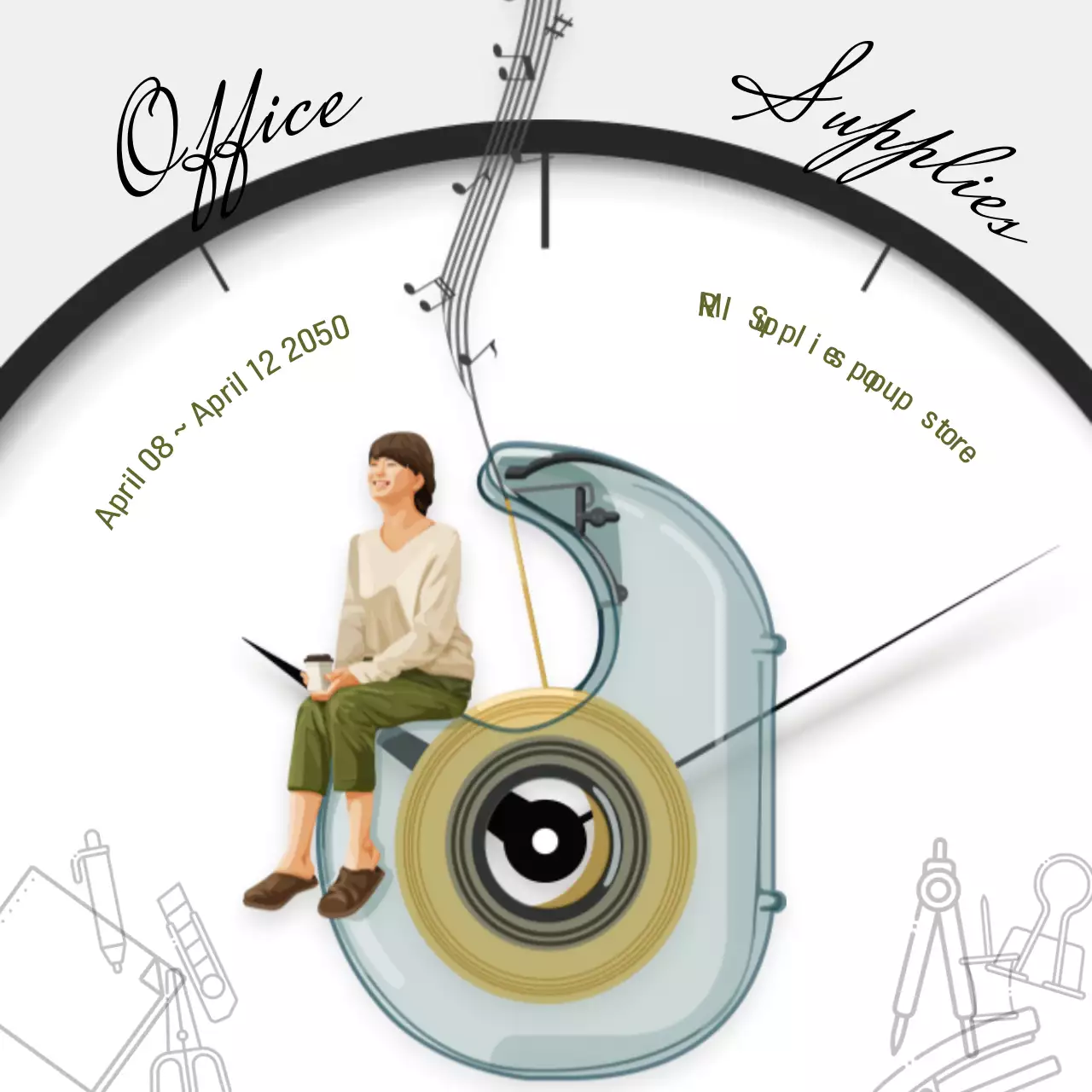 Grey Modern Office Promotion Social Media Post