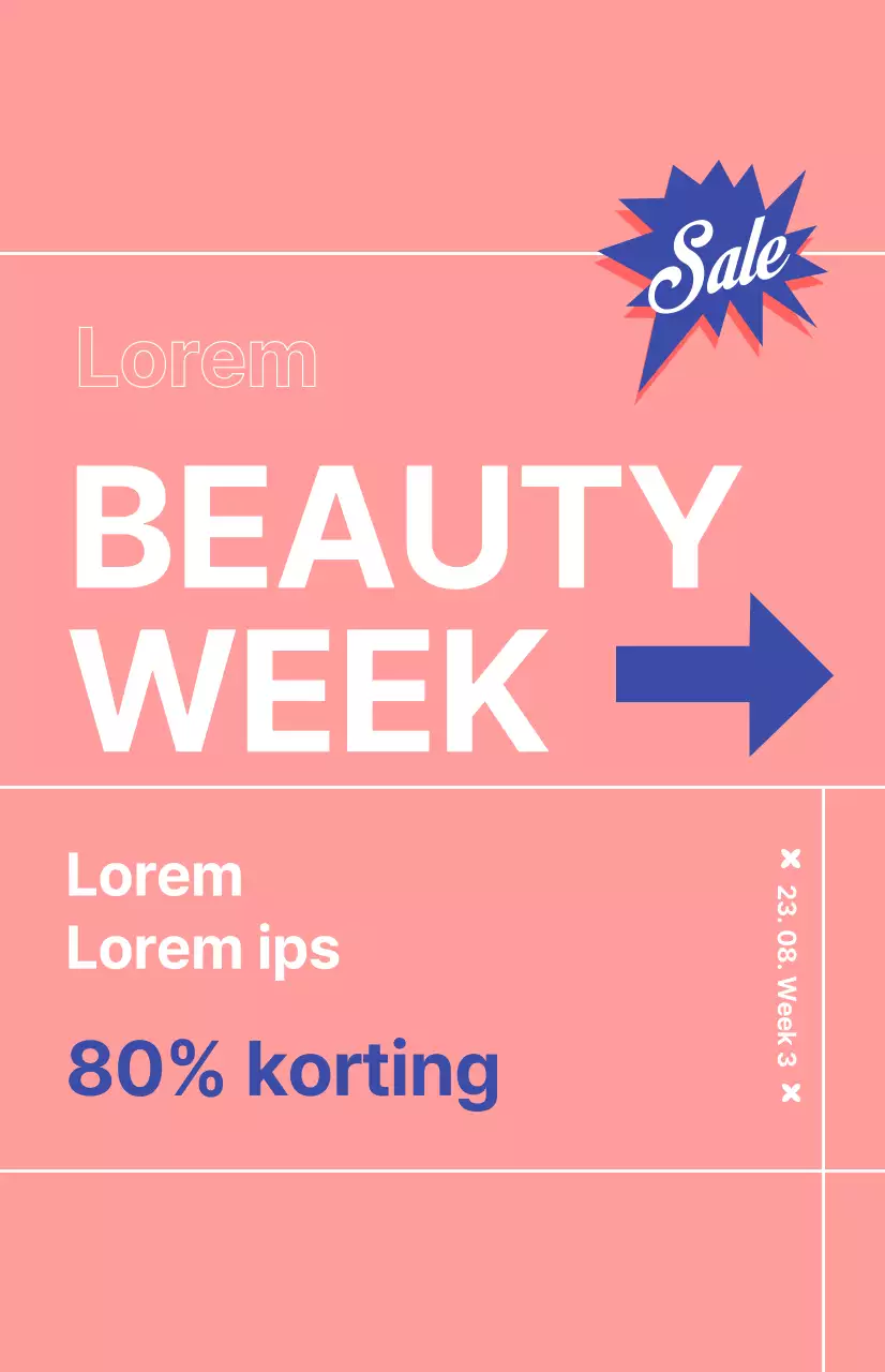 De promotievlag van de schoonheidsmiddelenkorting met roze achtergrond