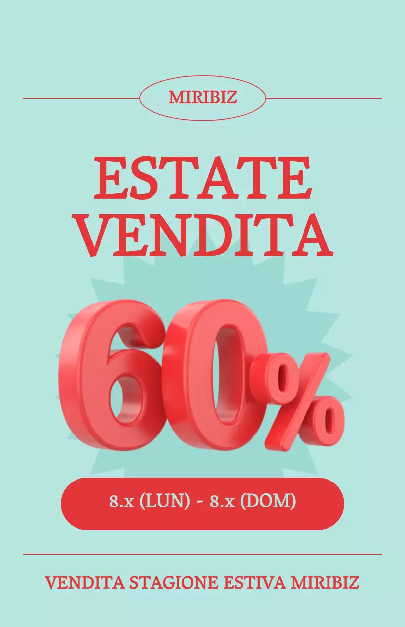 Promozione di saldi estivi con sfondo blu