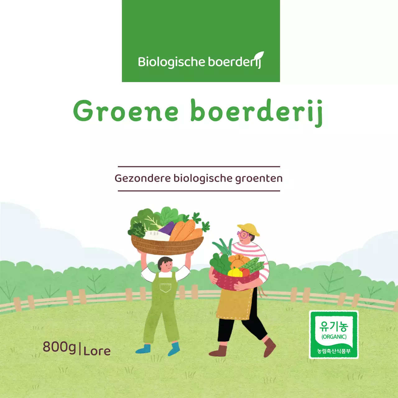 Etiketten voor biologische groenten