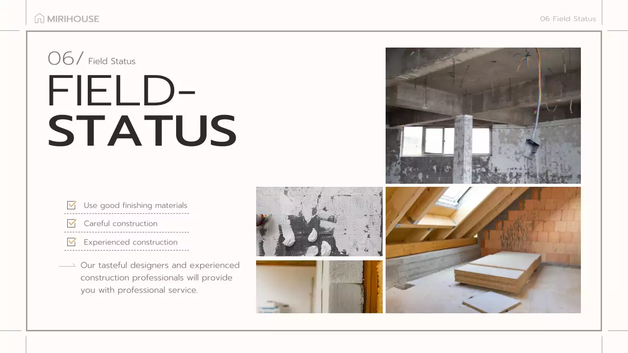 베이지 미니멀리스트 인테리어 디자인 플랜 프레젠테이션