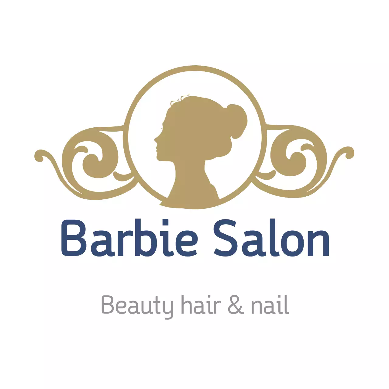 Gold Elegant Salon Advertisement Logo