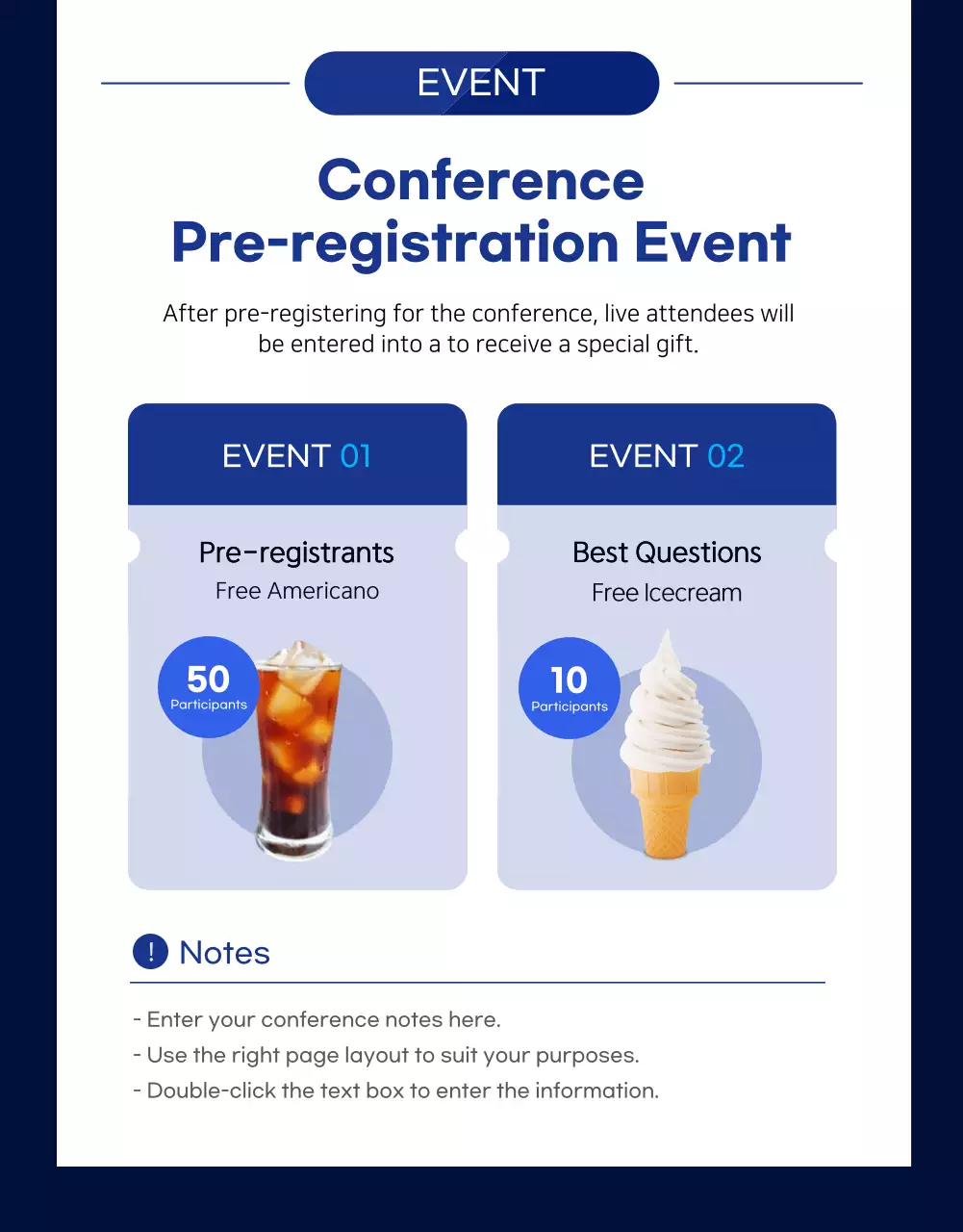 Blue Modern Business Conference Poster