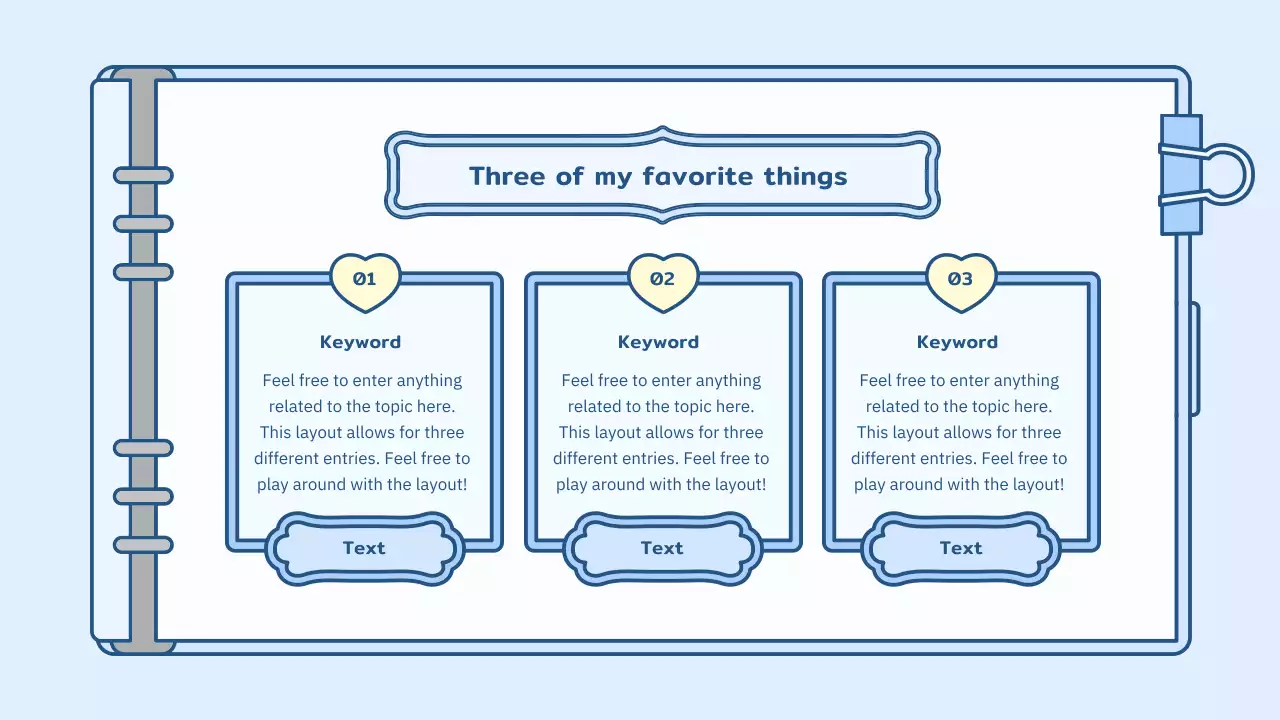 Blue Simple Diary Planner Presentation