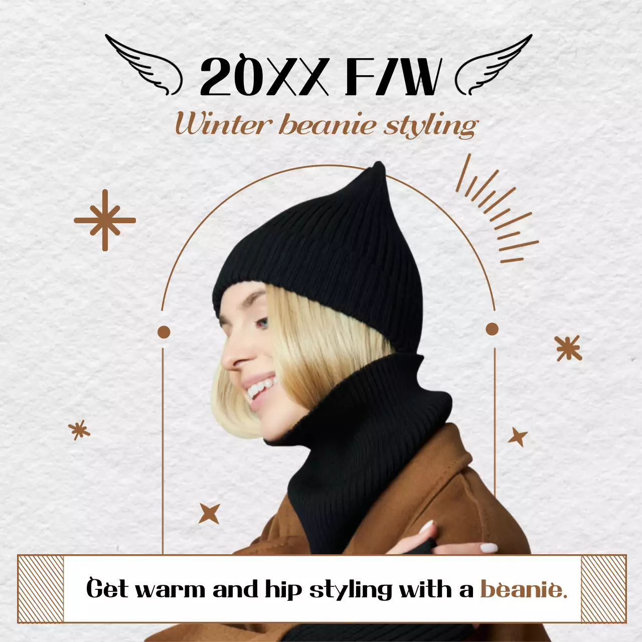 Black Trendy Winter Promotion Instagram Post