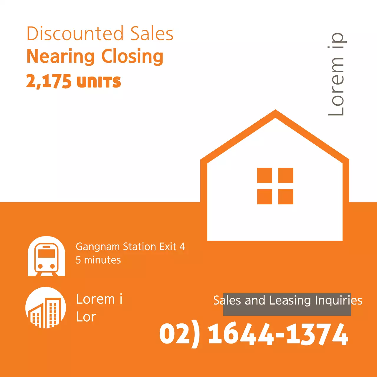 Orange Minimal Sales Promotion Banner