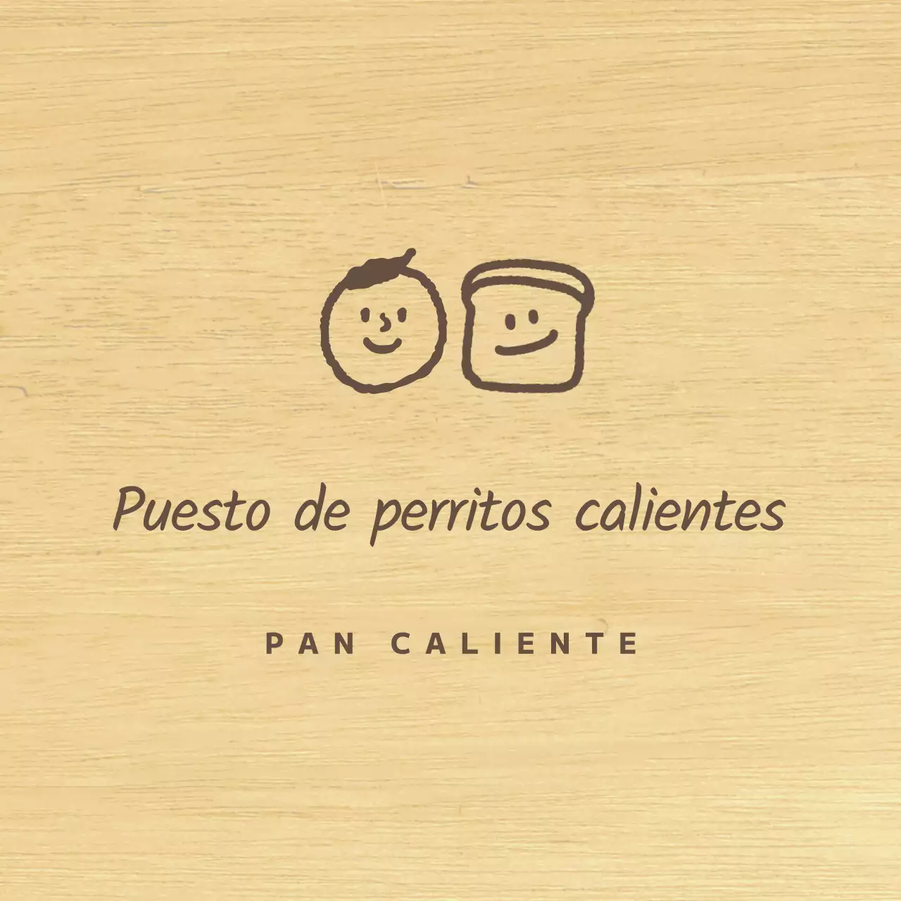 Estilo panadería con marrón, personas dibujadas e ilustraciones de panes