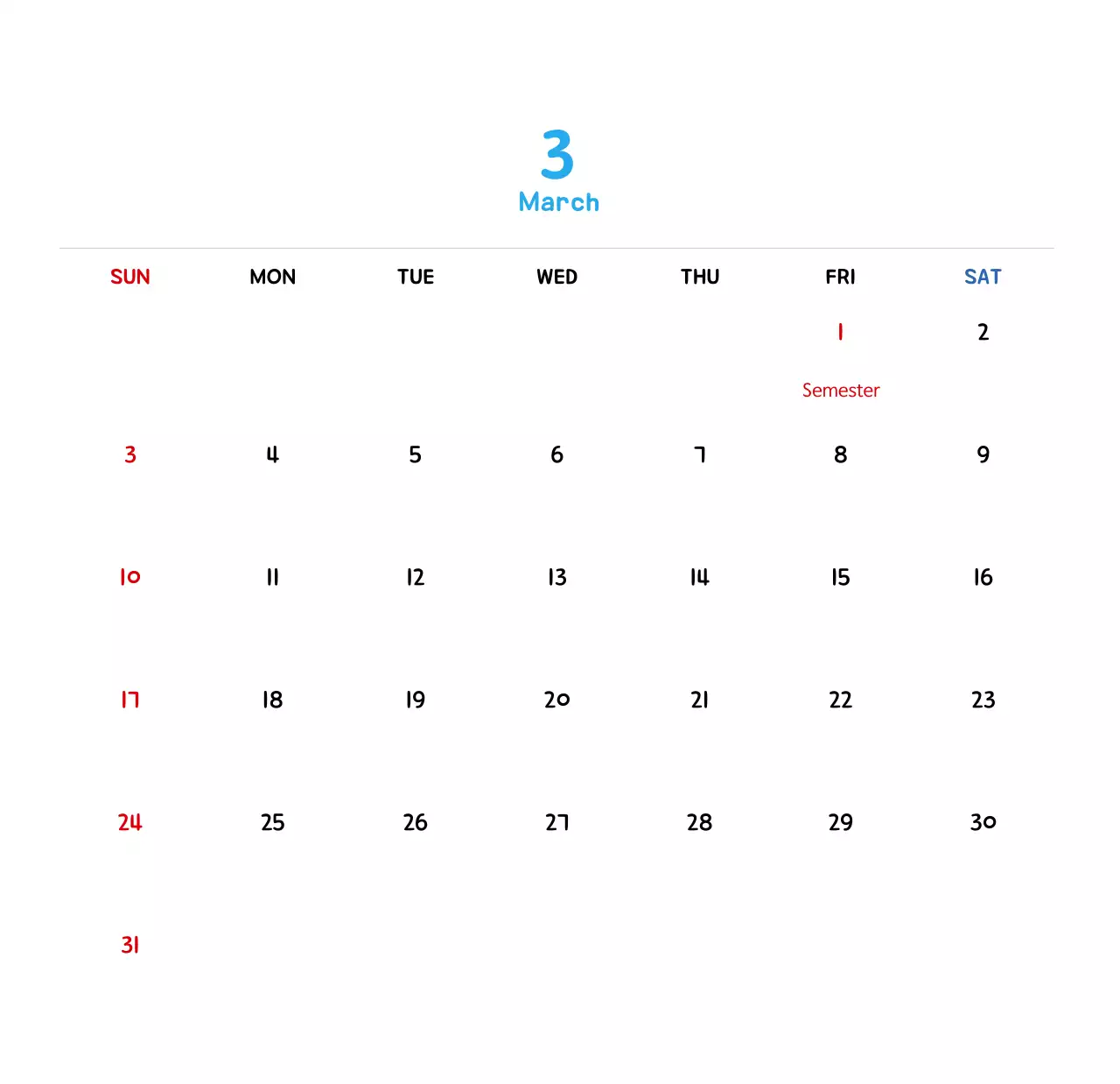 Lịch năm mới với hình ảnh minh họa dễ thương