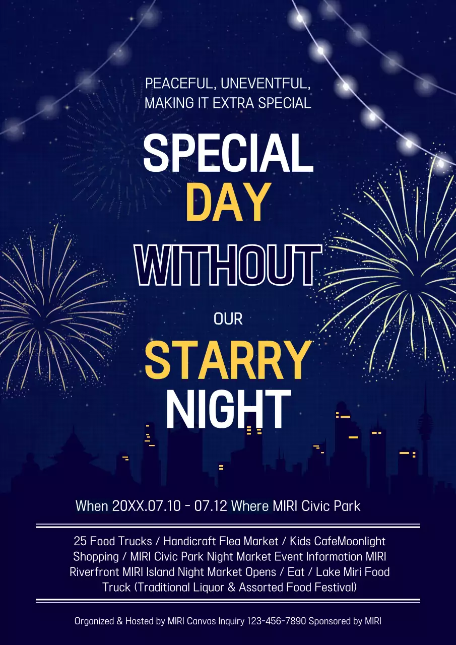 Navy Modern Event Promotion Poster