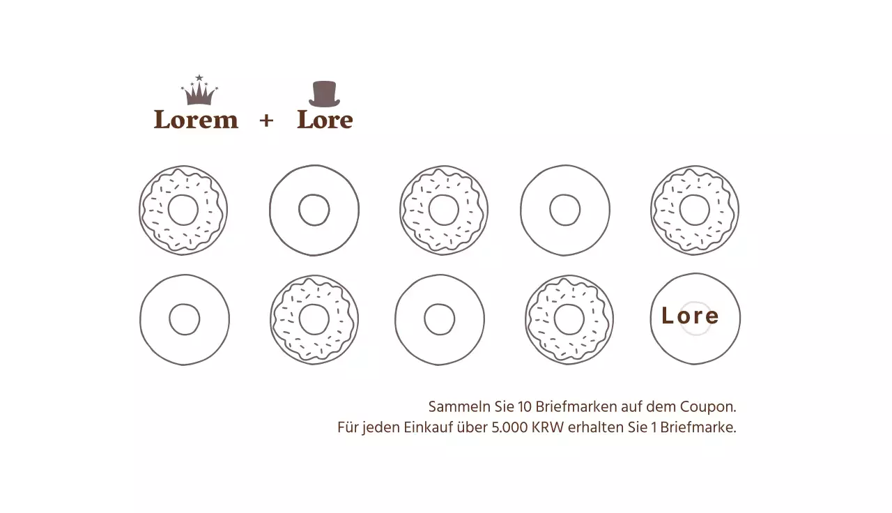 Braun Weiß Illustrierte Bäckerei Coupon