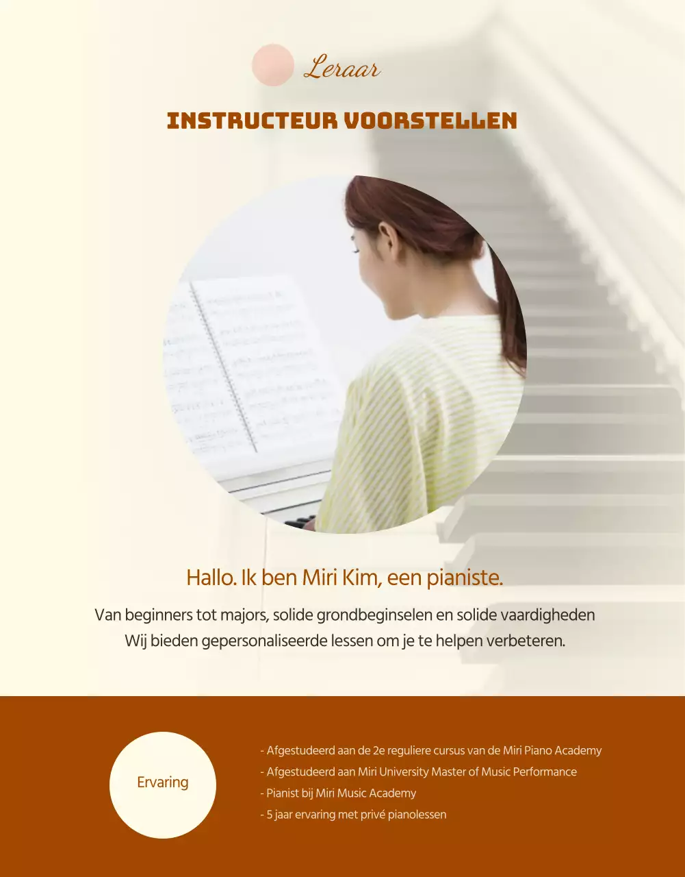 Heldere, emotionele pianoles details