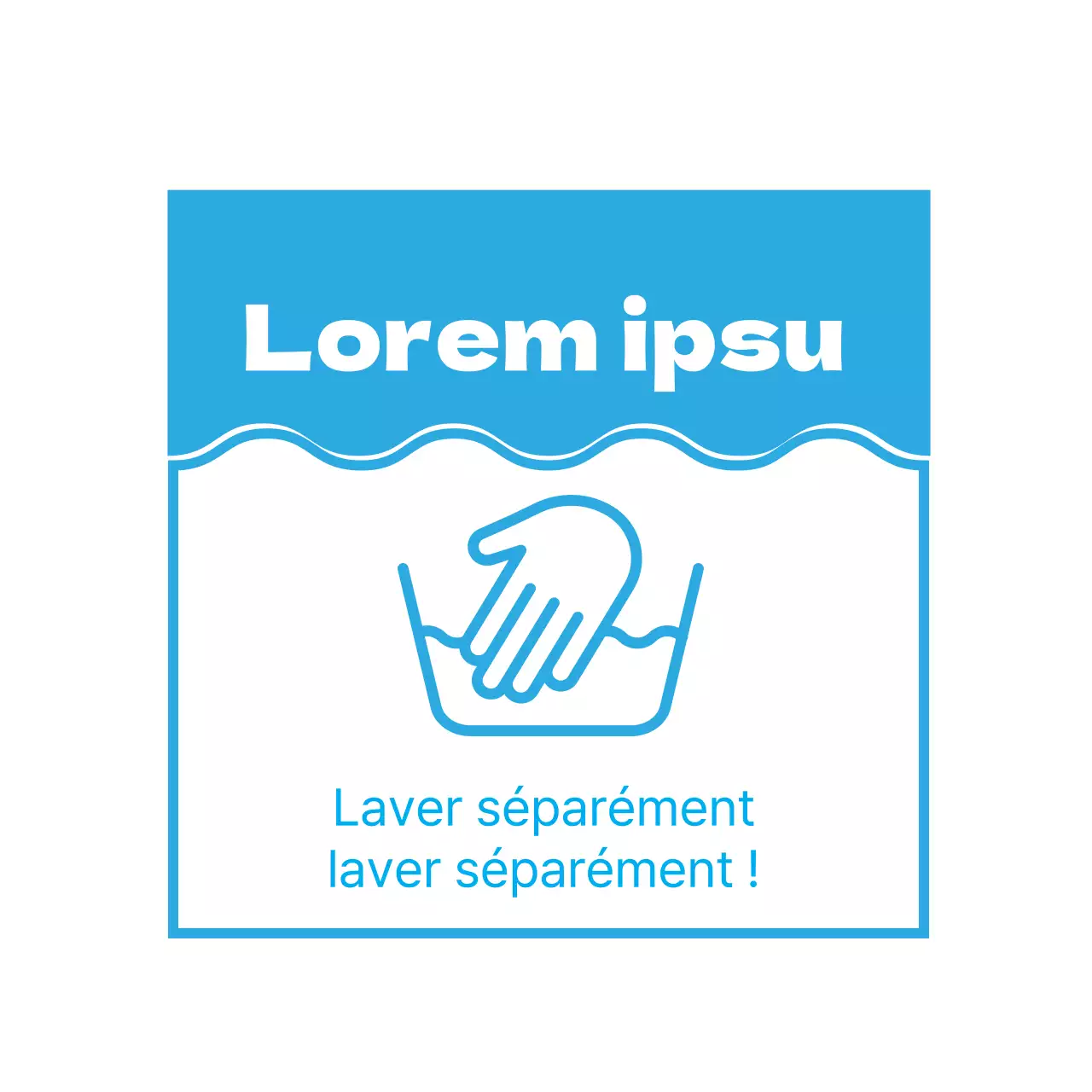 Lavage à la main uniquement recommandé