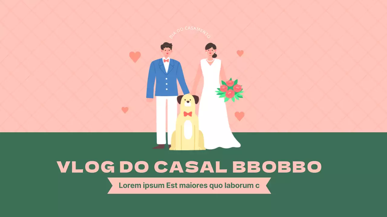 Vlog de casamento em rosa e verde