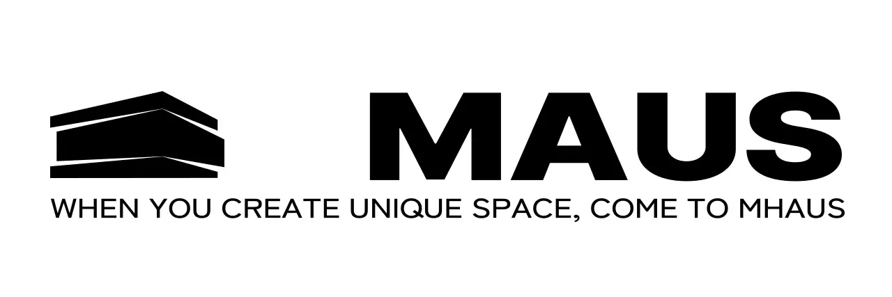 Promoting an interior architecture firm with a black logo.