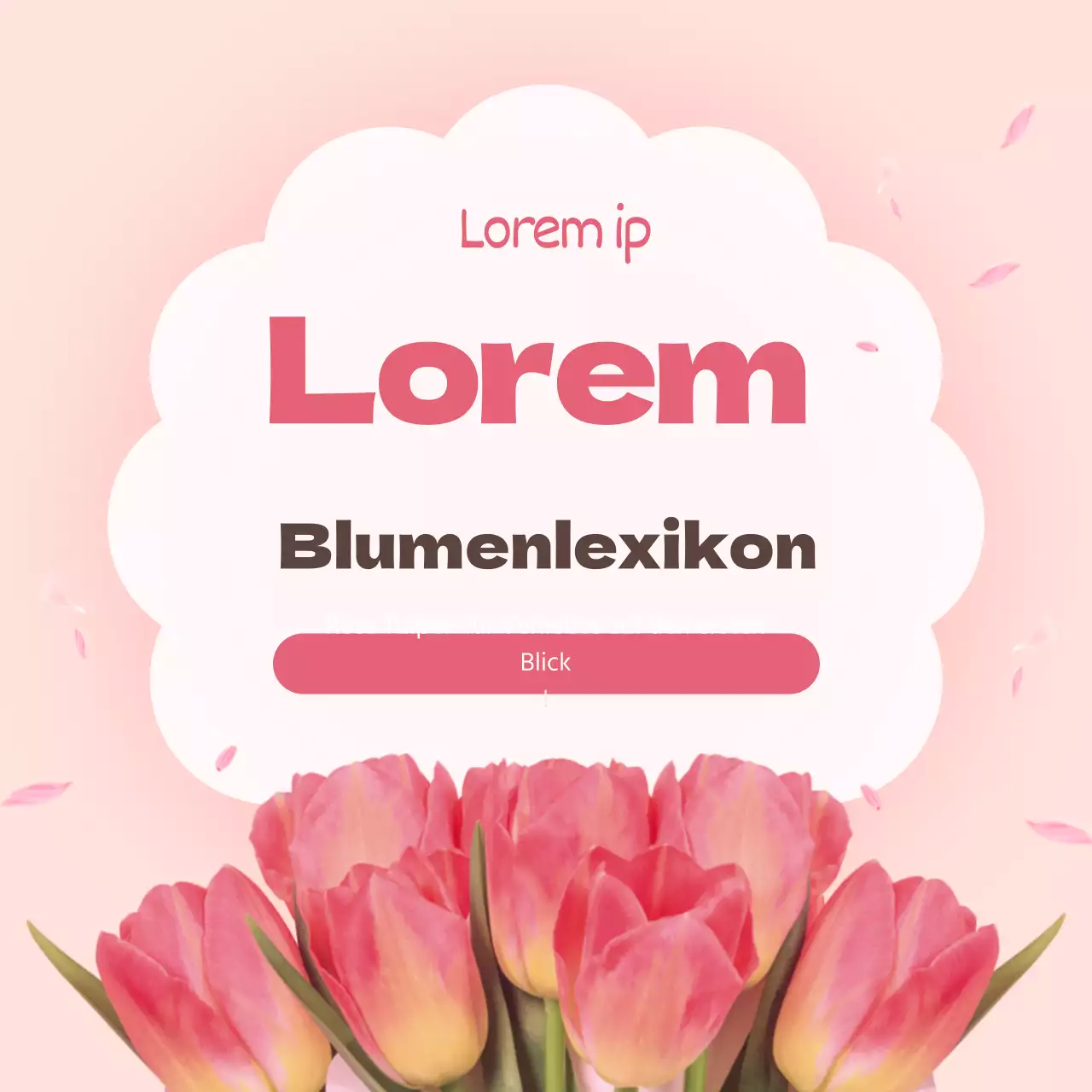 Tulpenblüte in RosaWörterbuchkarteNeues Design