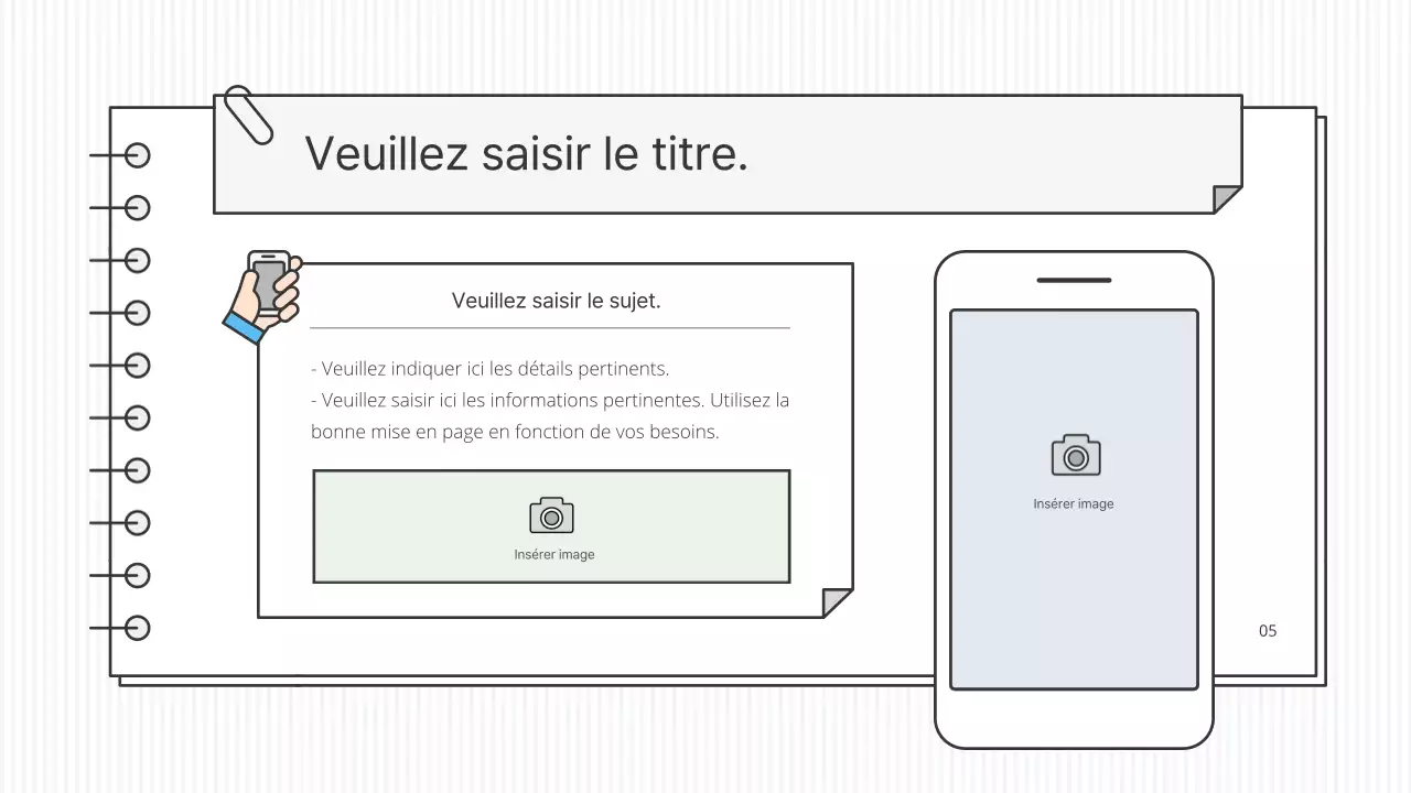 Kit de présentation pédagogique conceptuel et épuré, en blanc et en couleurs accentuées