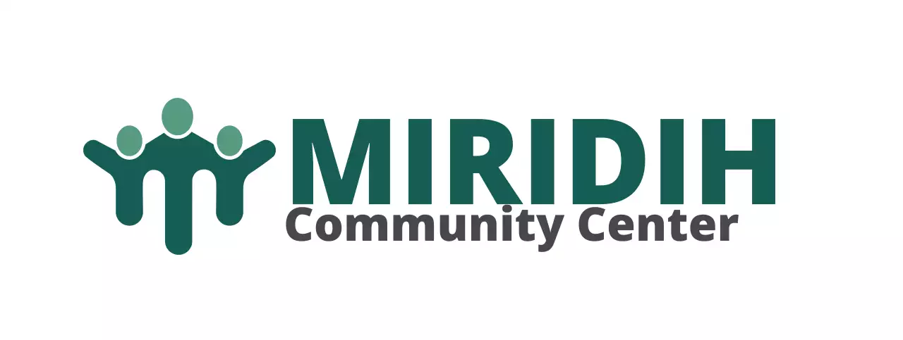 Corporate logo design with dark green people holding hands