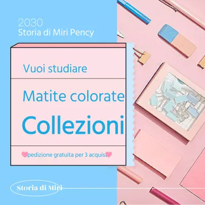 Guida alla collezione di strumenti di scrittura blu e rosa