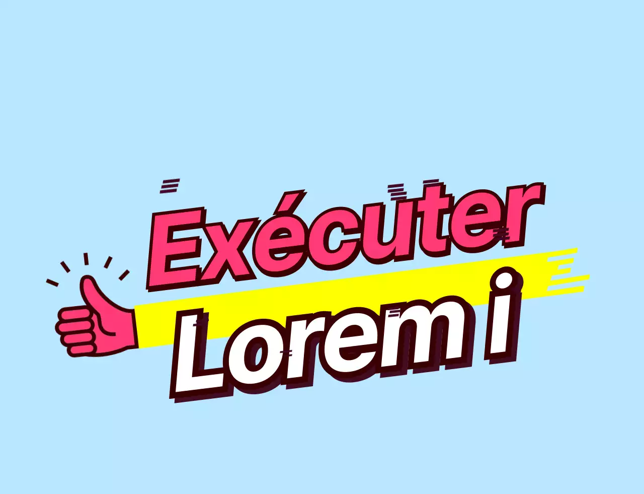 T-shirt de groupe scolaire avec texte incliné rose et jaune