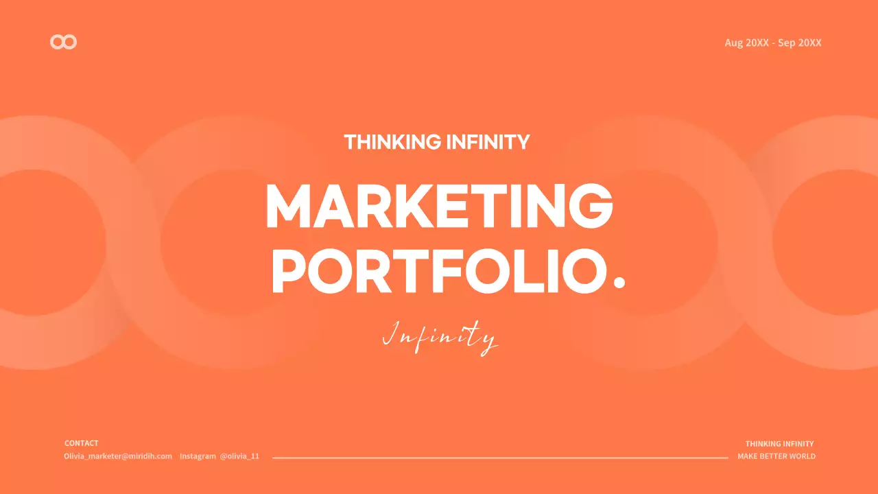 Orange Modern Marketing Portfolio Presentation