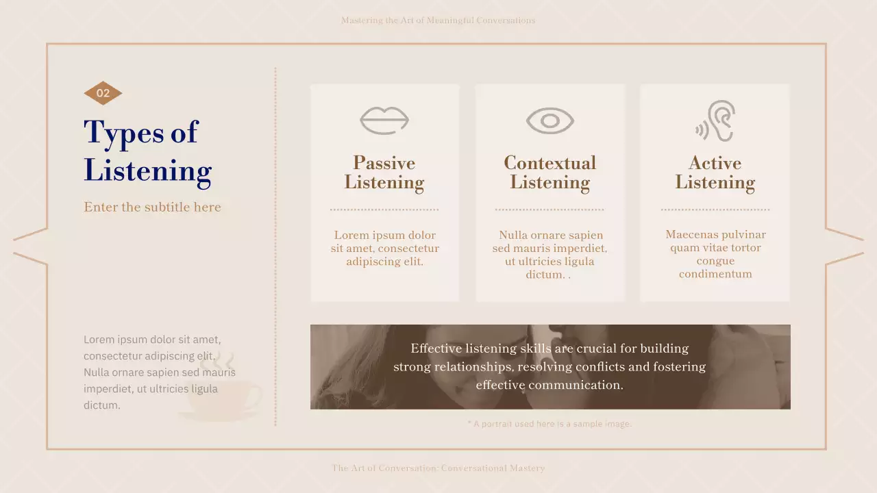 Navy and Beige Conversation of the Day