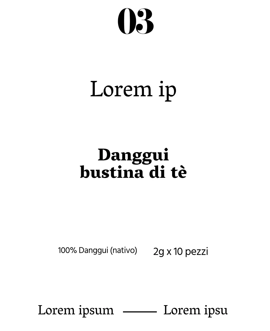 Bustine di tè danggui tradizionale sentimentale