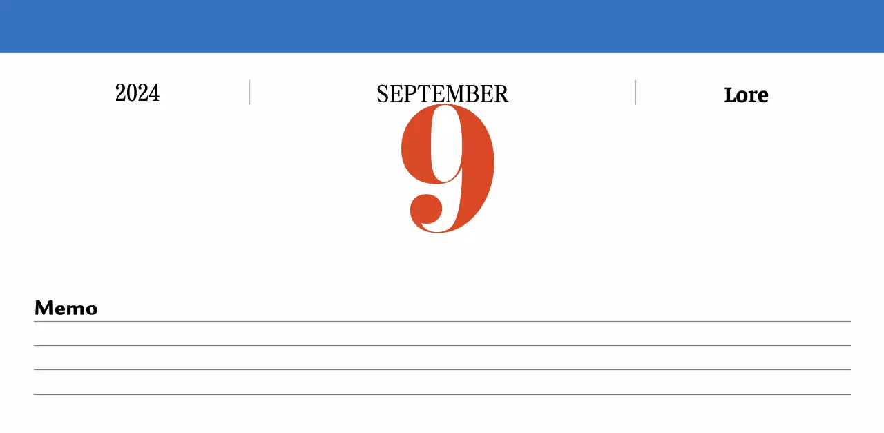 Retro concept nostalgiekalender in rood en blauw