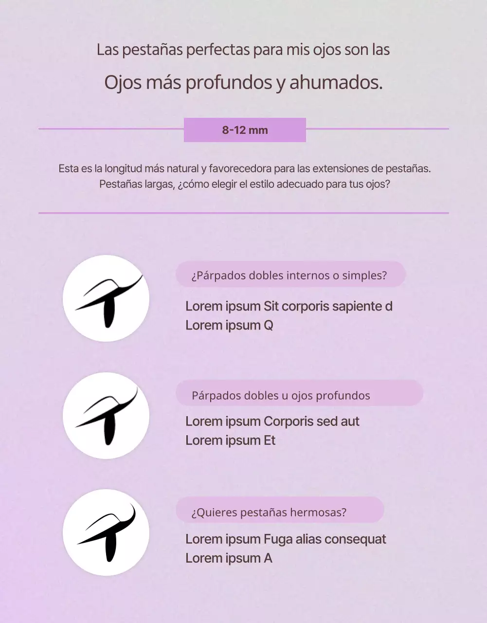 Guía para unas sencillas extensiones de pestañas malva y marrón