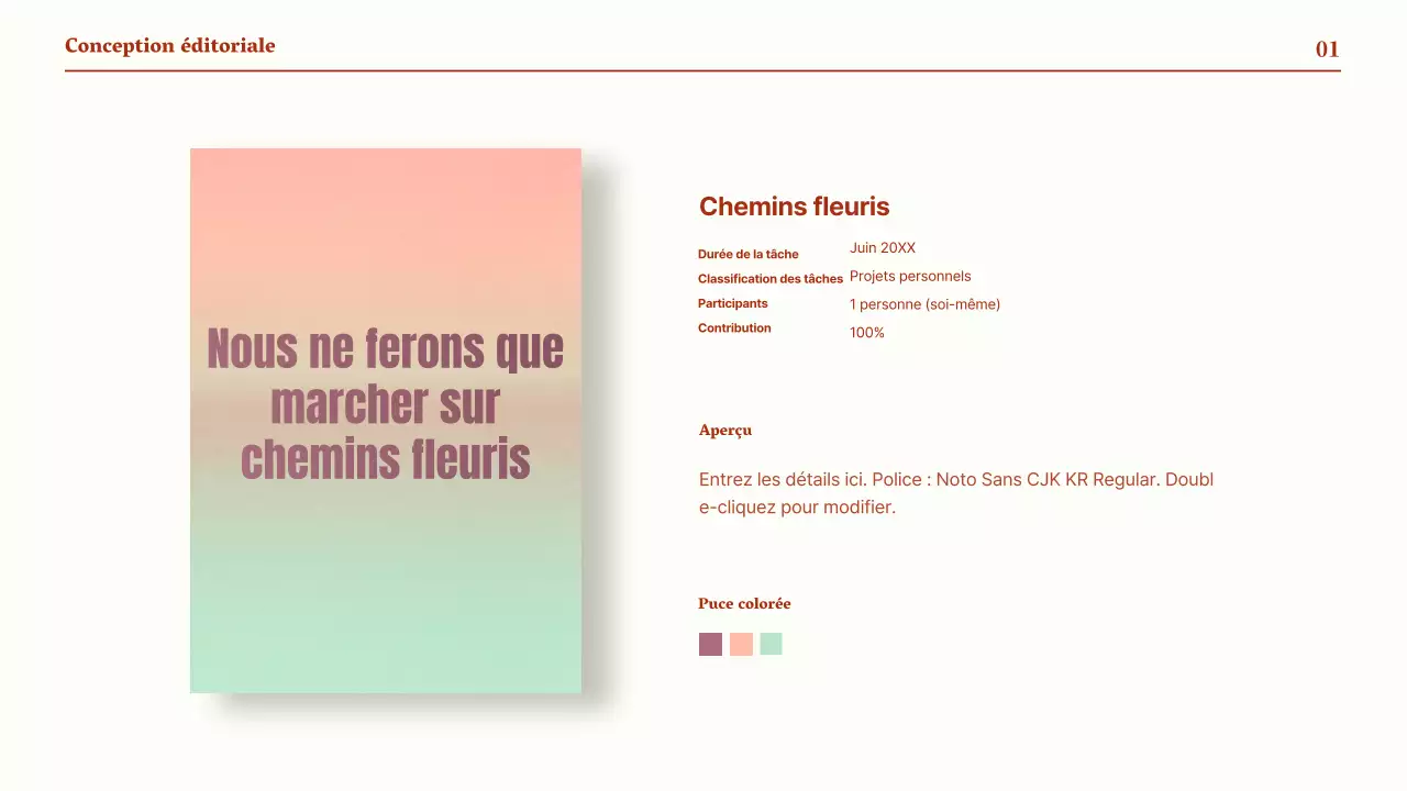 Portefeuille de design à pointe circulaire de couleur rouge