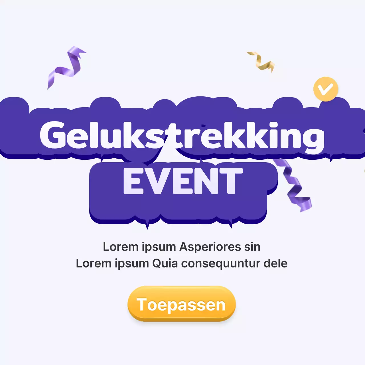 Driedimensionaal aanwezigheidsroulettegebeuren in paars en geel