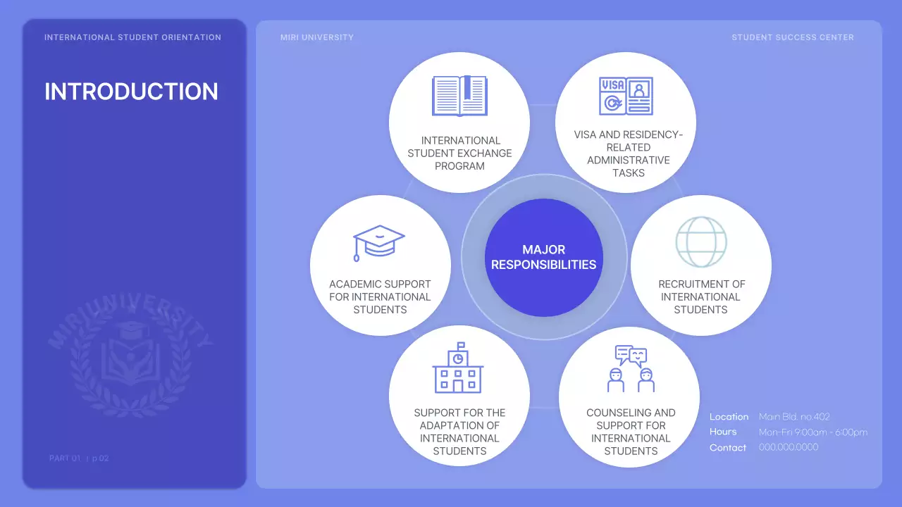 International Student Orientation in Mauve and Vibrant