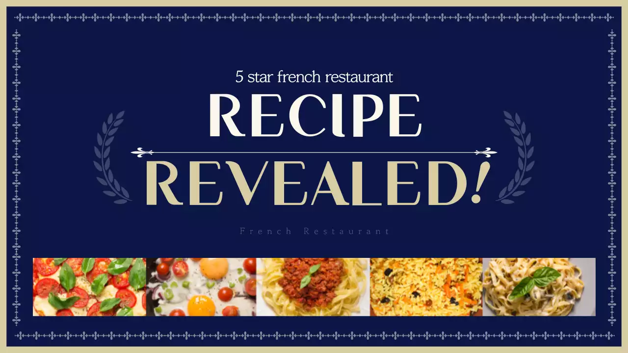 Navy Elegant Recipe Announcement YouTube Thumbnail