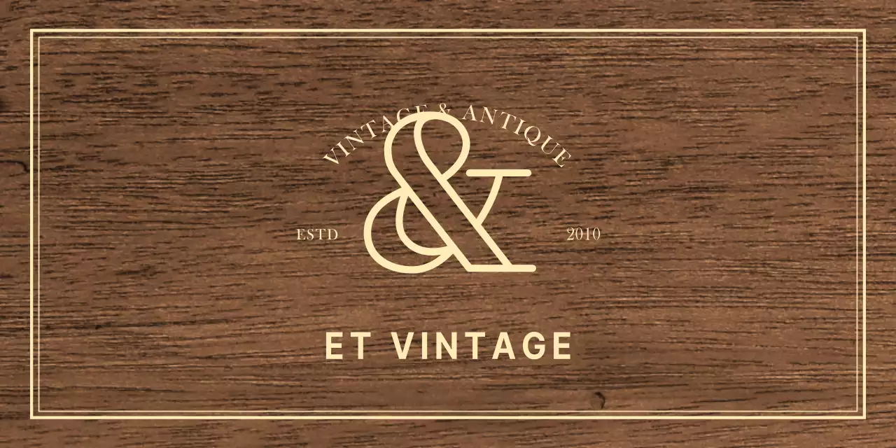 Enseigne de magasin vintage avec texte ivoire pour un look classique