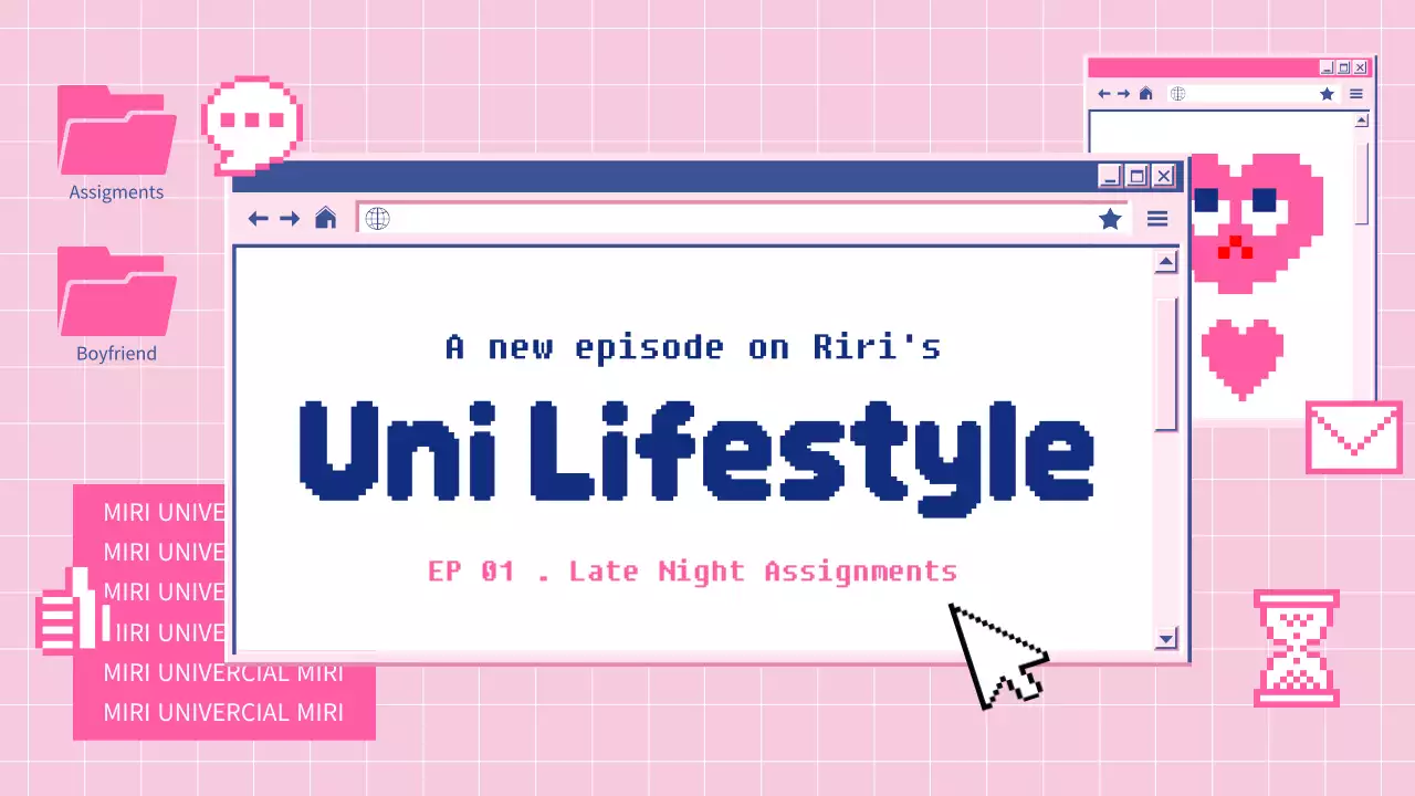 Pink, digital, and newbie vlog content