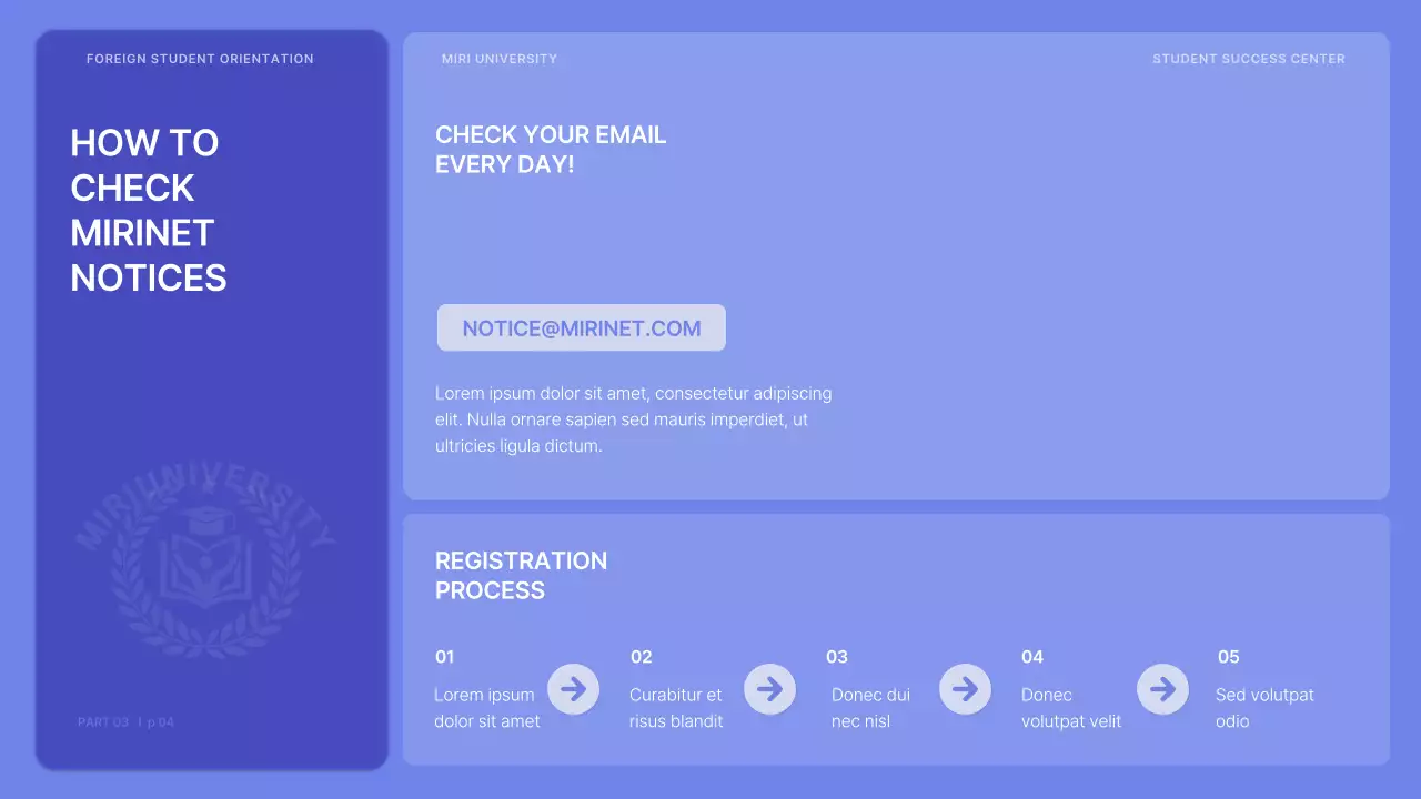 International Student Orientation in Mauve and Vibrant