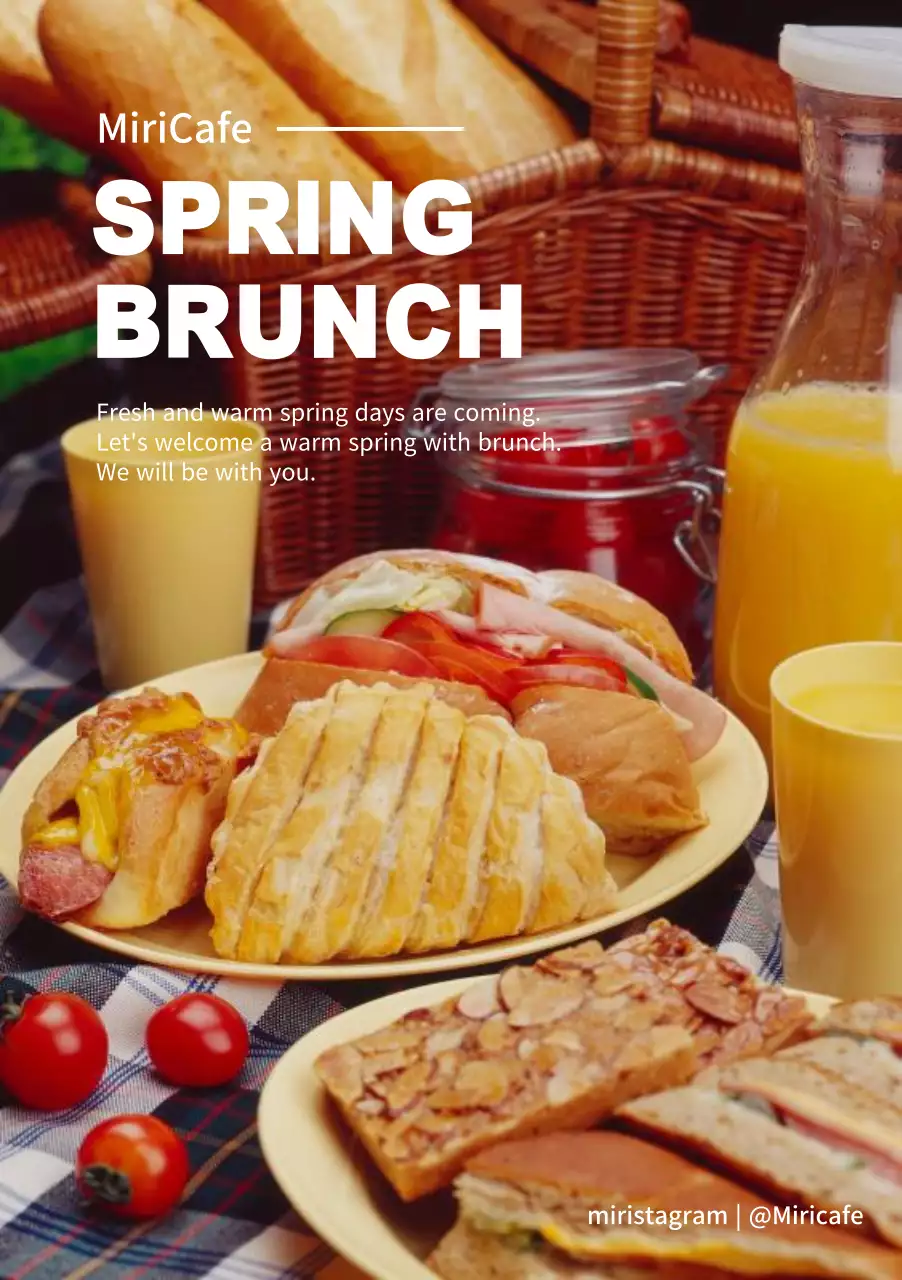 Foto menu brunch yang terinspirasi dari musim semi