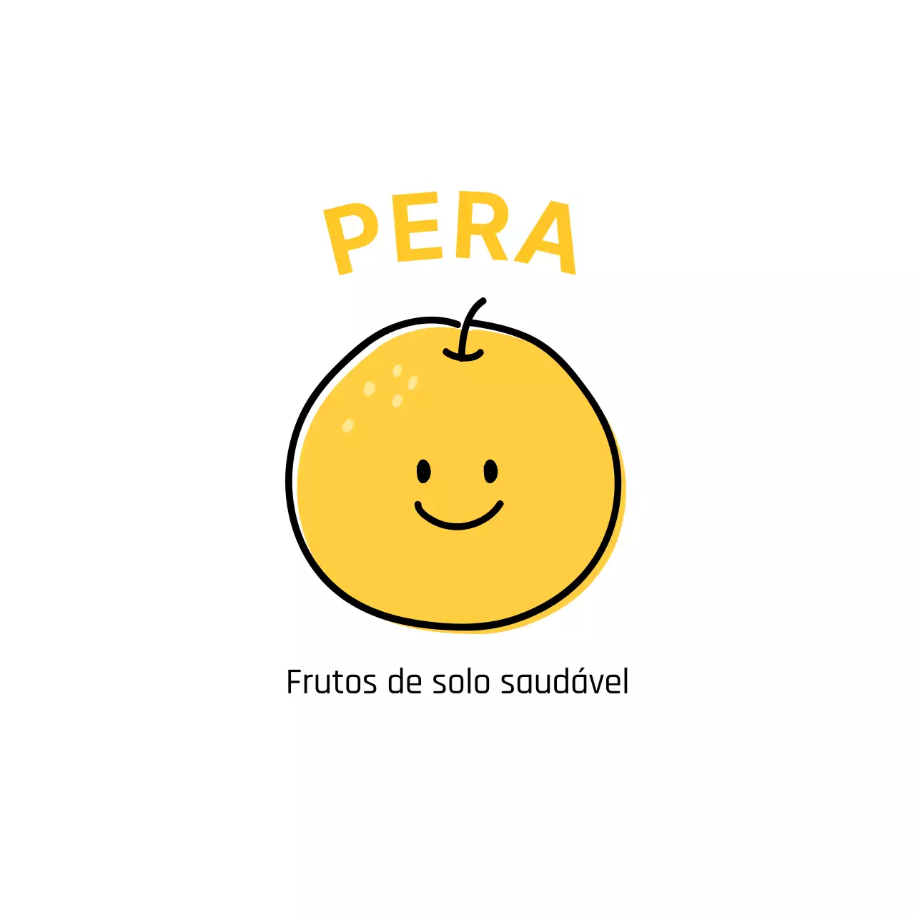 Um desenho promocional que apresenta uma ilustração bonita e fofa de uma pera especial.