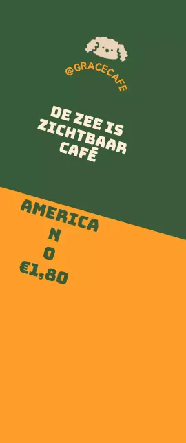 Een leuke groene en oranje café logo-stijl menu gids en promotie.