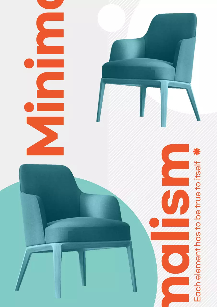 Teal Minimal Furniture Promotion Poster