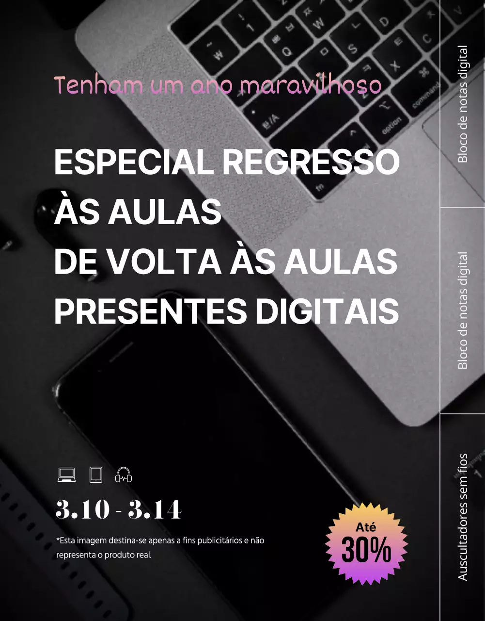 Pontos púrpura Prenda de regresso às aulas Portátil Pad Ofertas de prendas digitais